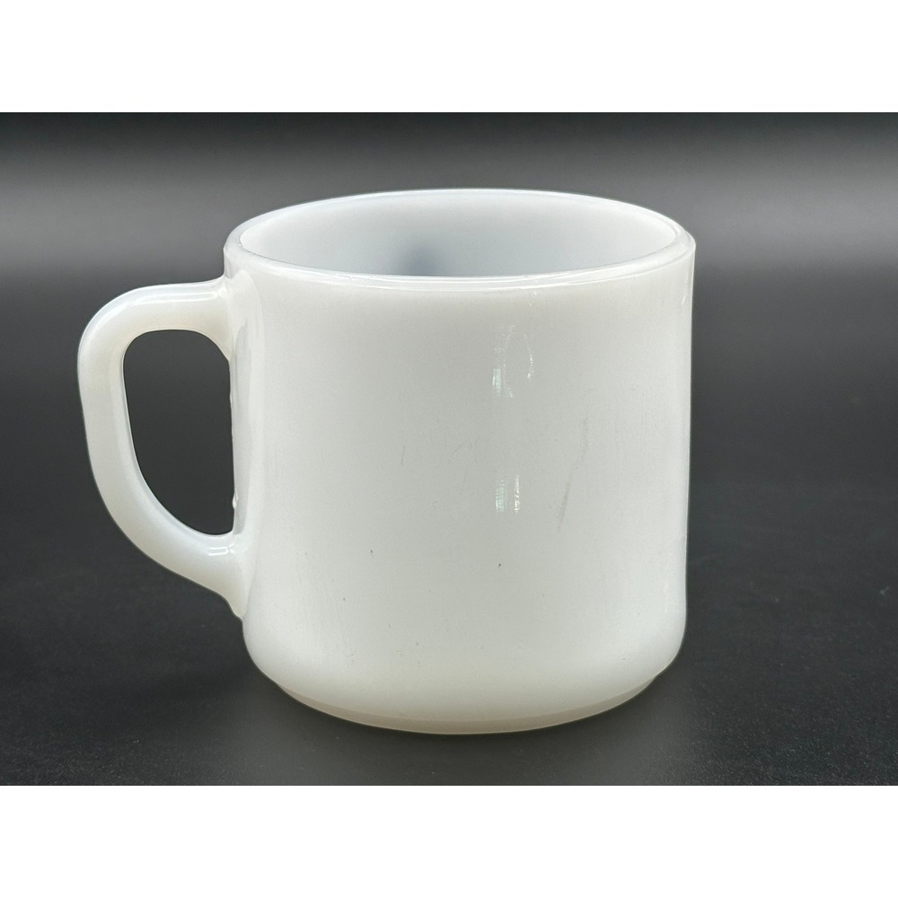 Vintage Federal Glass Mickey Mouse Milk Glass Coffee Mug Disney USA White - Picture 6 of 9